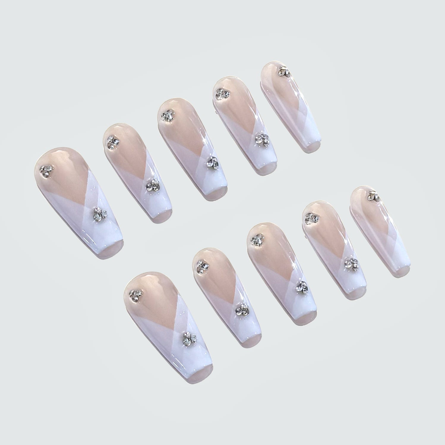 White Layered French Tips